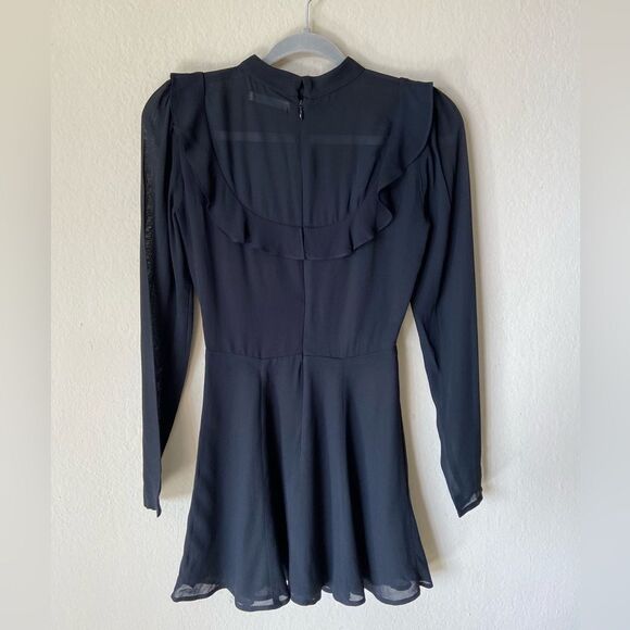 Reformation Spark Mini Black Dress Size 0 - Picture 7 of 10